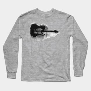 black and white electric guitar Long Sleeve T-Shirt